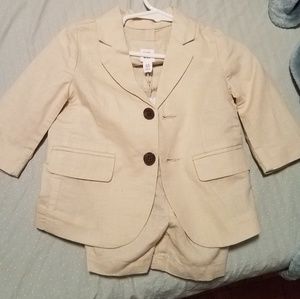 Gap baby boy linen shorts suit